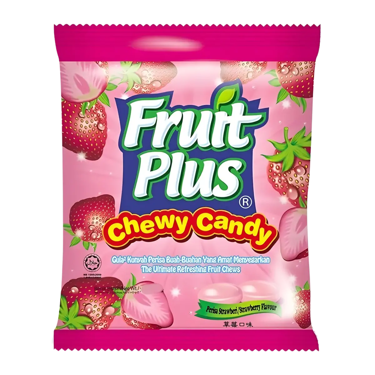 Fruit Plus Chewy Candy Strawberry Flavour 120G 1
