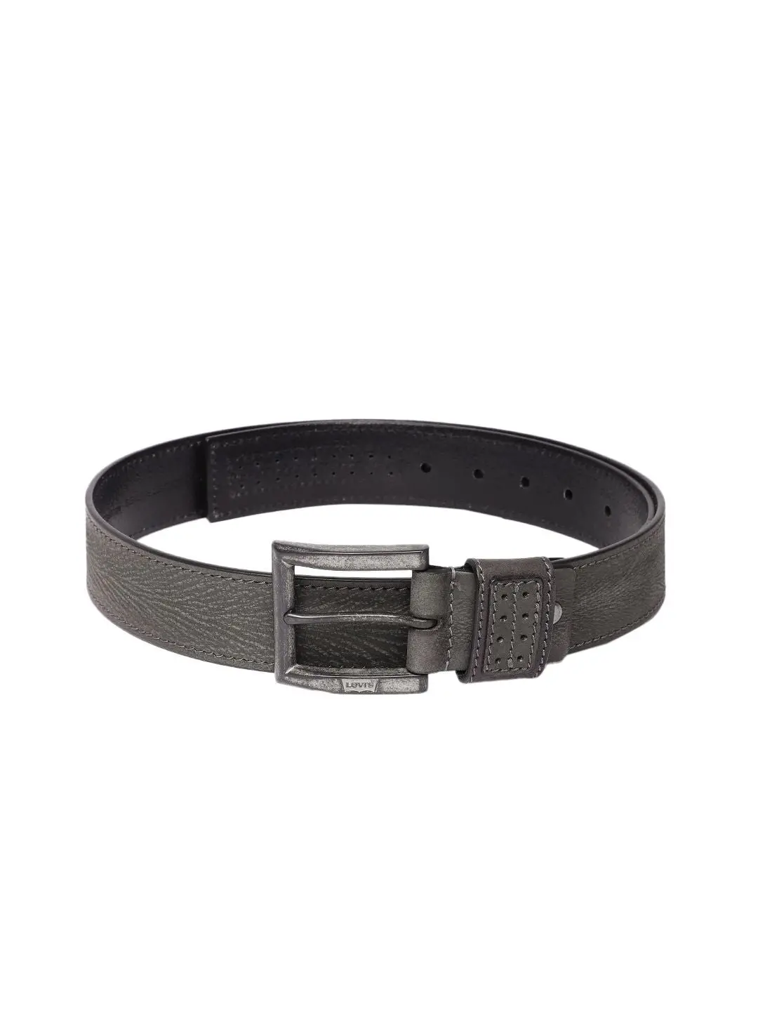 Men's Grey Textured Belt 2