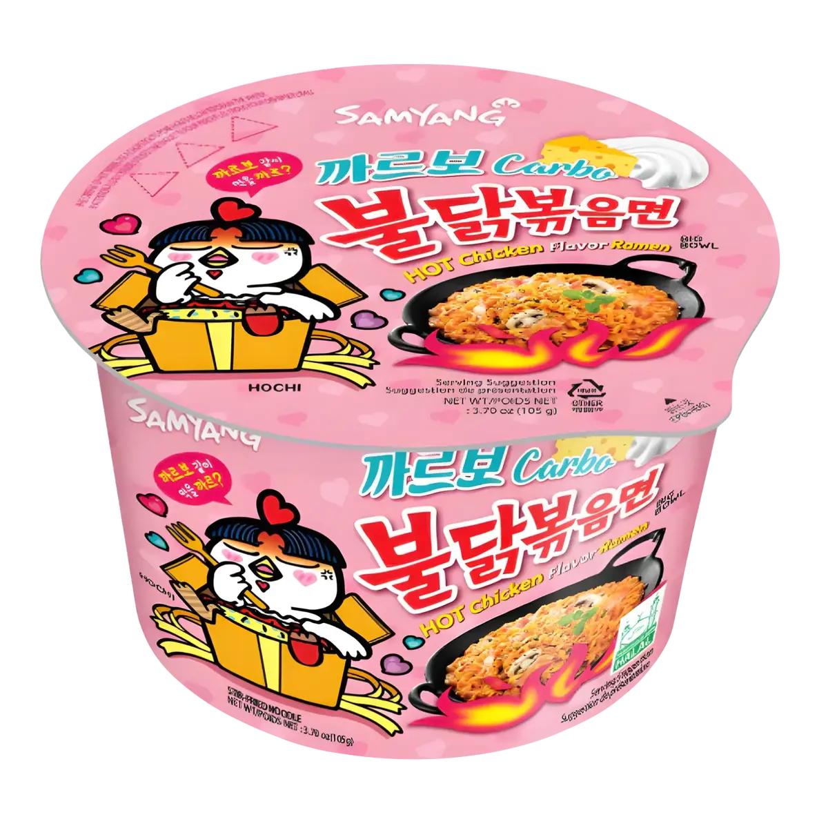 Samyang Buldak Hot Chicken Carbo Ramen Bowl 105G 1