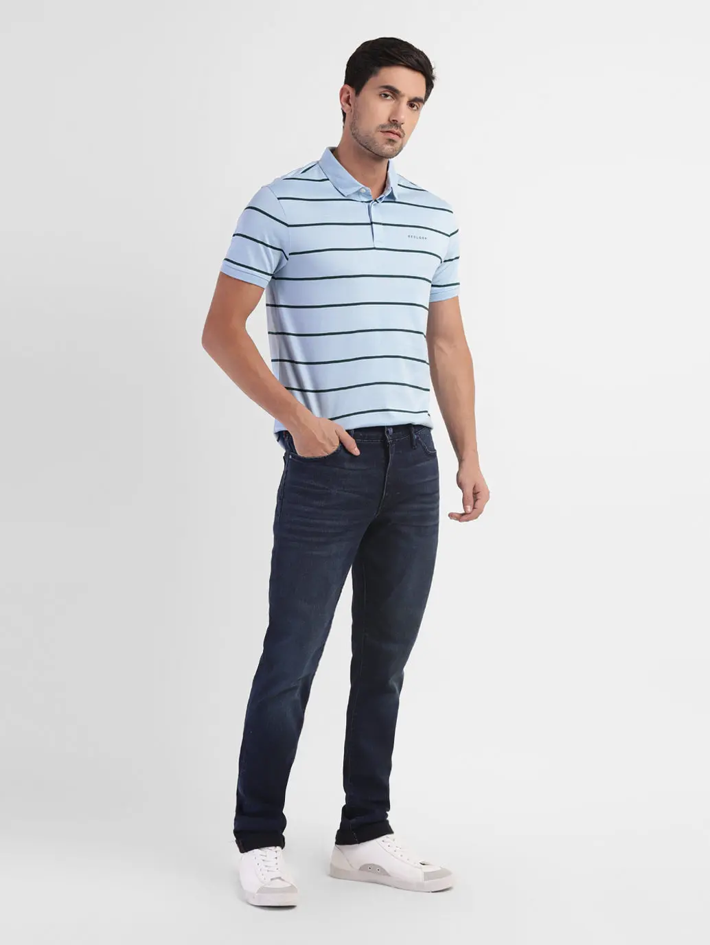 Men's Striped Polo T-Shirt 1