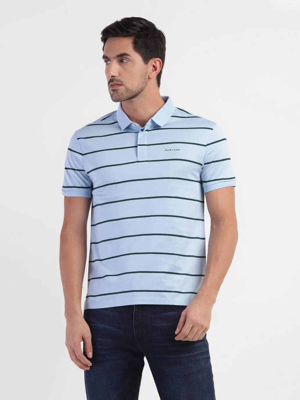 Men's Striped Polo T-Shirt 2