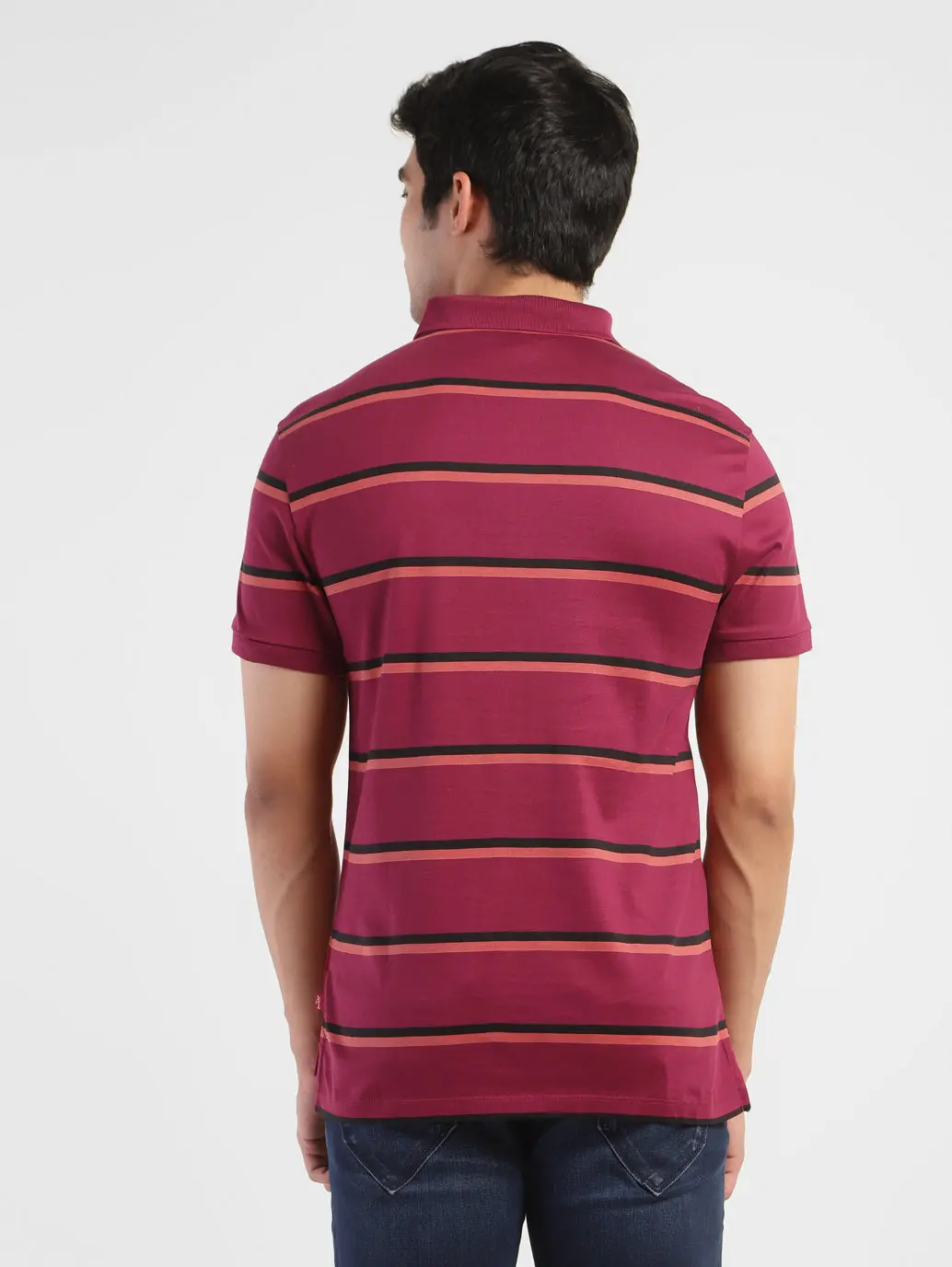 Men's Striped Regular Fit Polo T-Shirt 3
