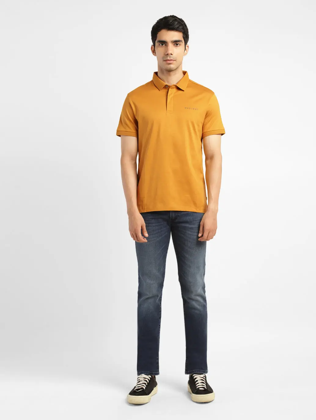 Men's Solid Polo Collar T-Shirt 1