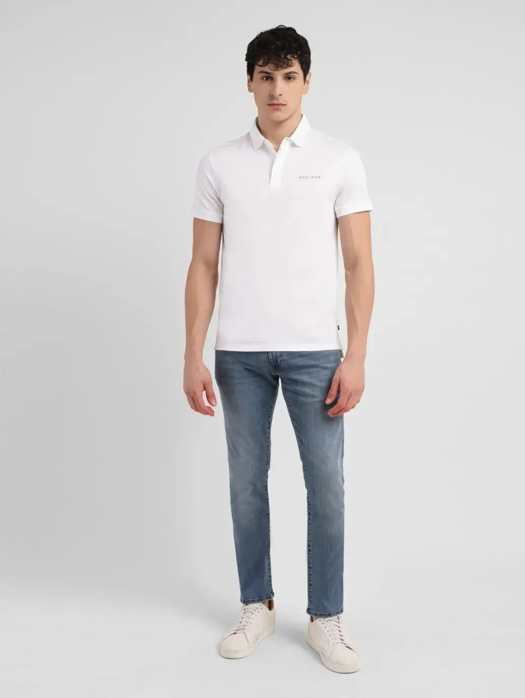 Men's Redloop Solid Slim Fit Polo T-Shirt 1