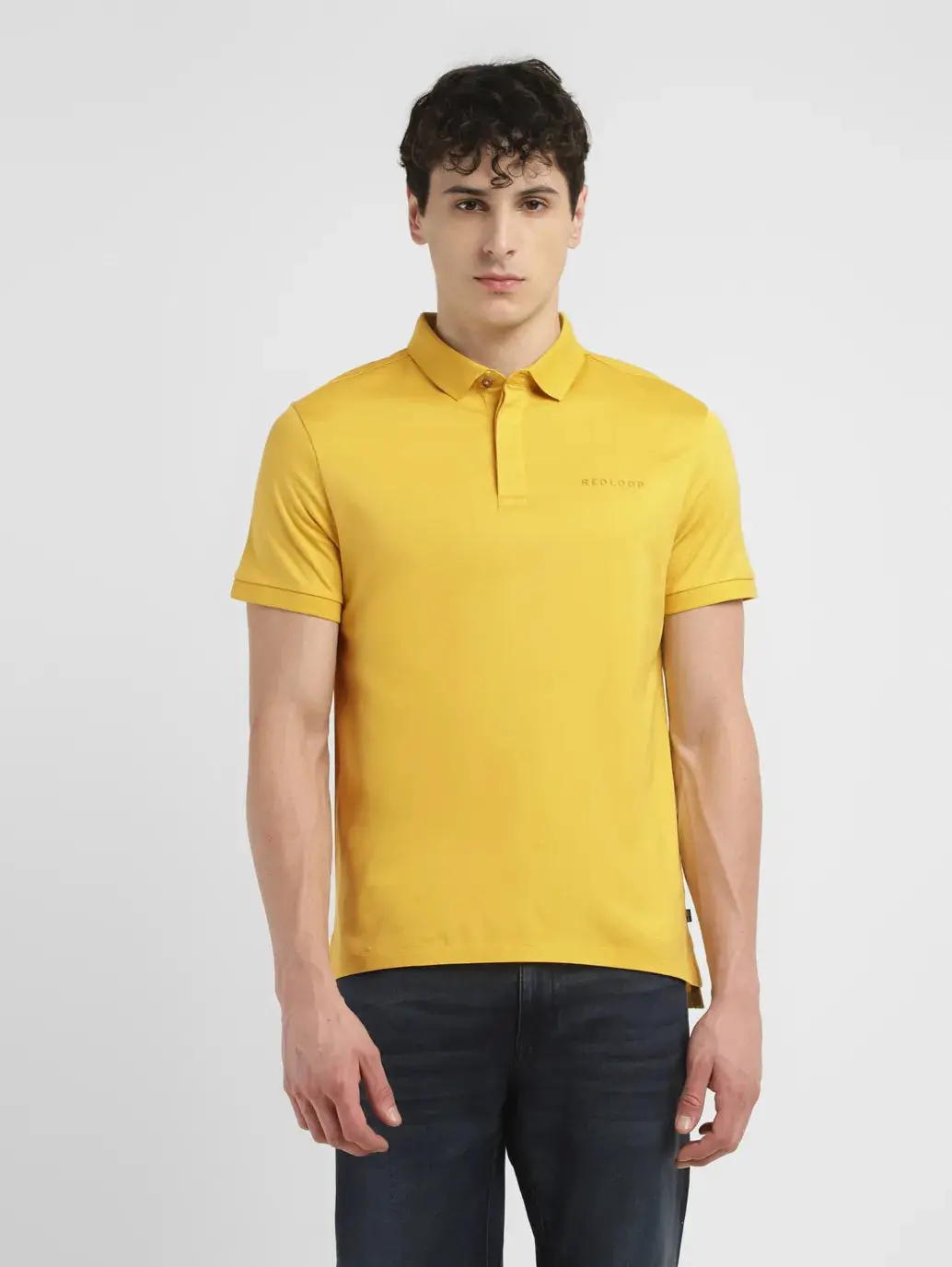 Men's Redloop Solid Slim Fit Polo T-Shirt 2
