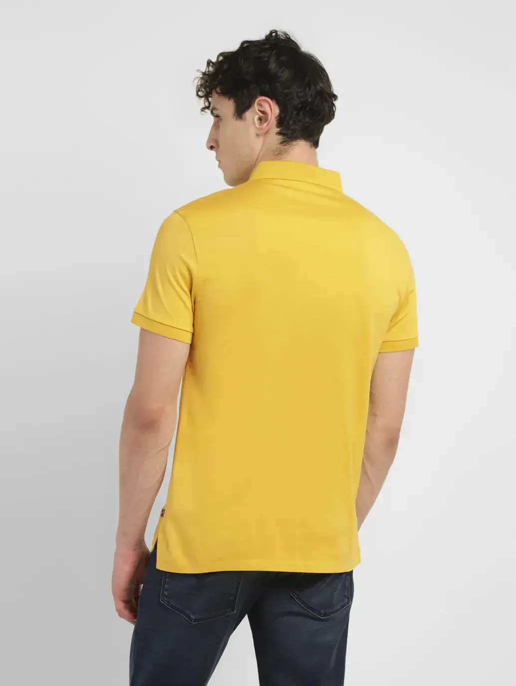 Men's Redloop Solid Slim Fit Polo T-Shirt 3