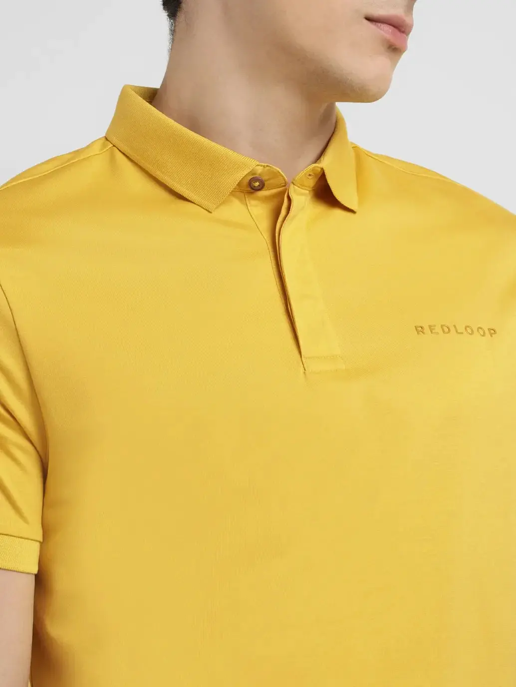 Men's Redloop Solid Slim Fit Polo T-Shirt 5