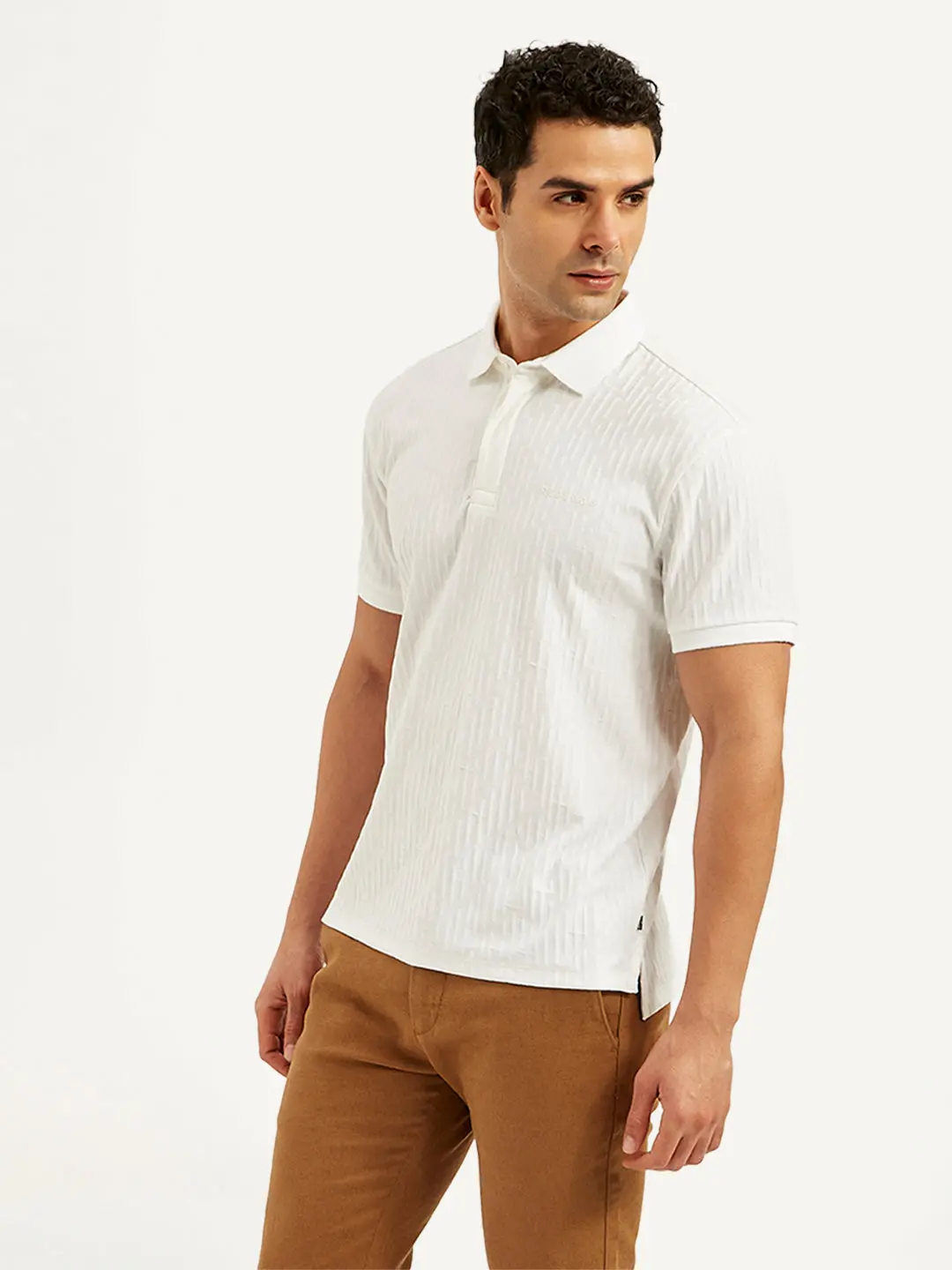 Men's Redloop Textured Slim Fit Polo T-Shirt 1
