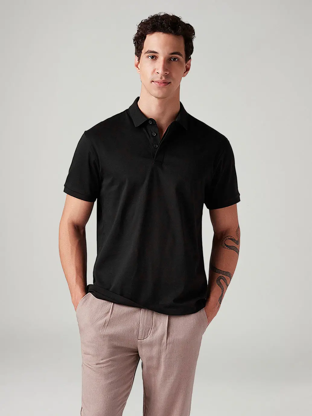 Men's Solid Slim Fit Polo T-Shirt 1