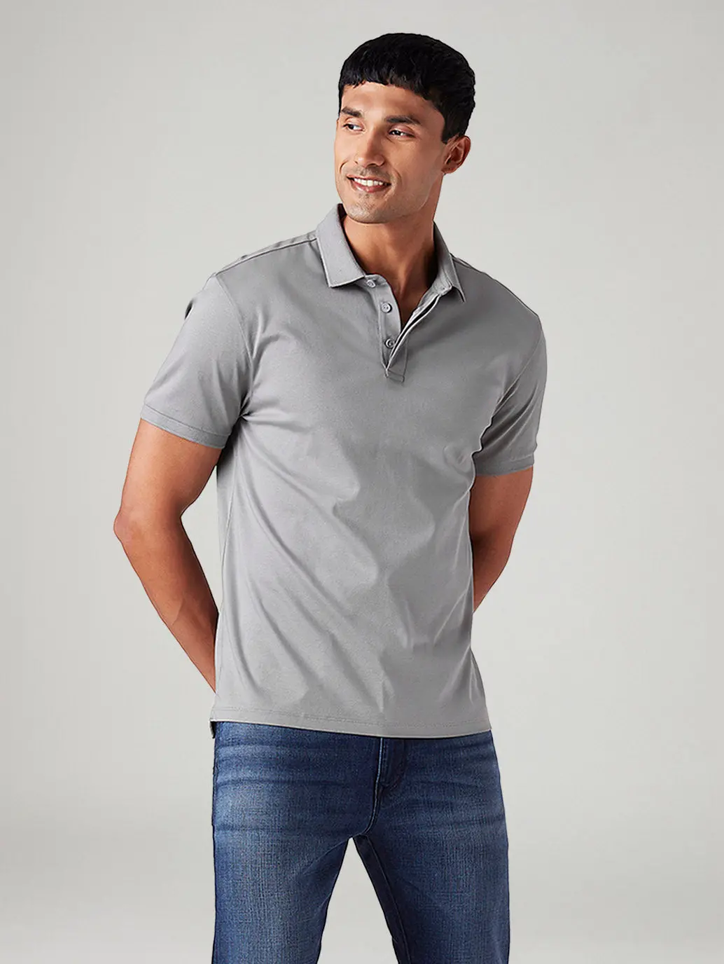 Men's Solid Slim Fit Polo T-Shirt 1