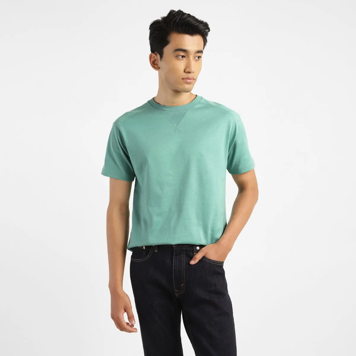 Men's Solid Crew Neck T-Shirt 1