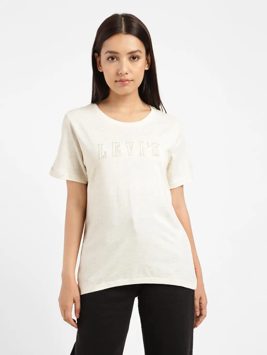Women's Brand Logo Crew Neck T-Shirt 1