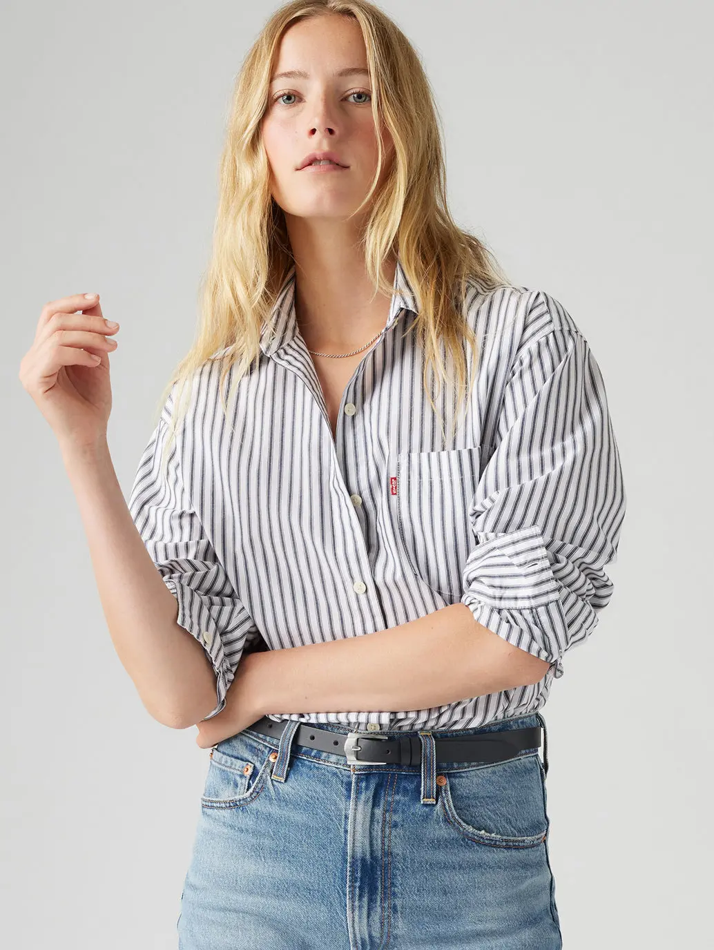 Women's Striped Relaxed Fit Shirt 1