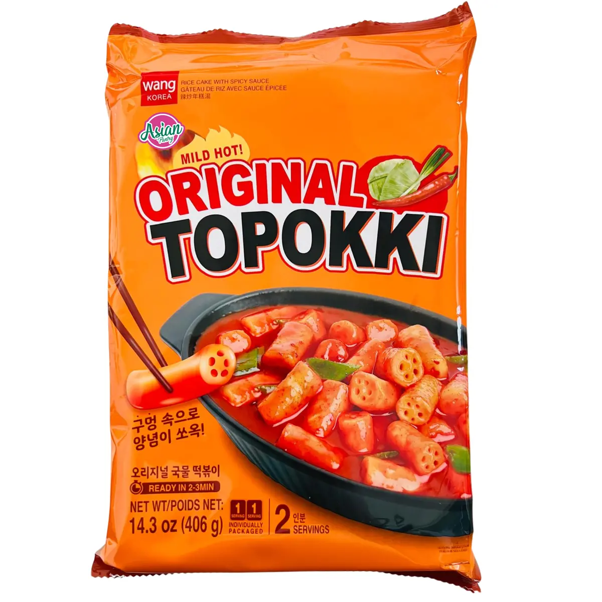 Wang Korea Mild Hot Original Tteokbokki 406G 1