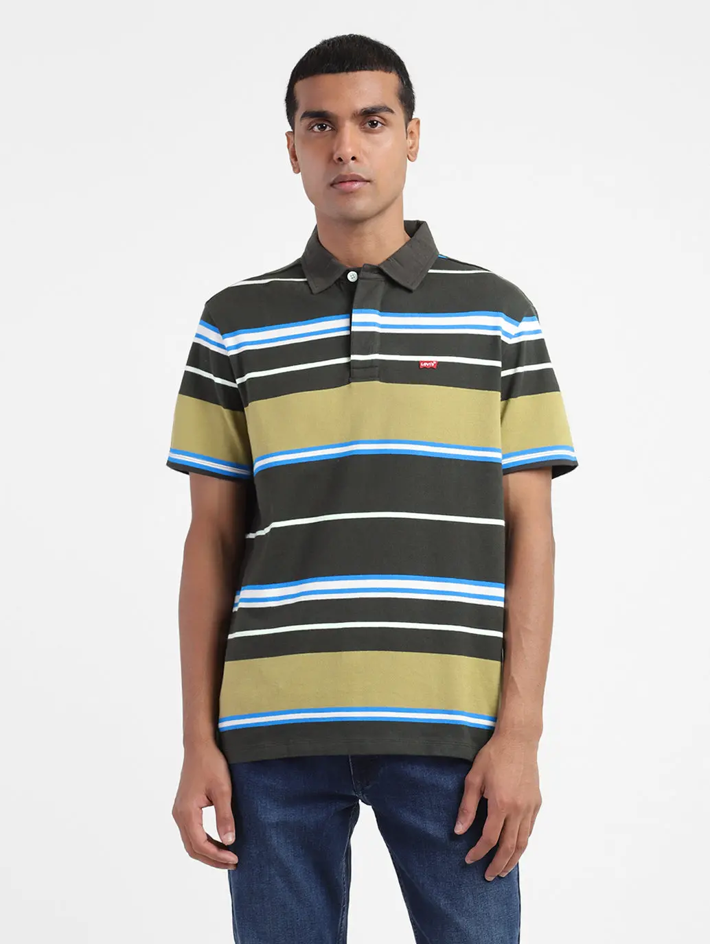 Men's Striped Polo T-Shirt 1