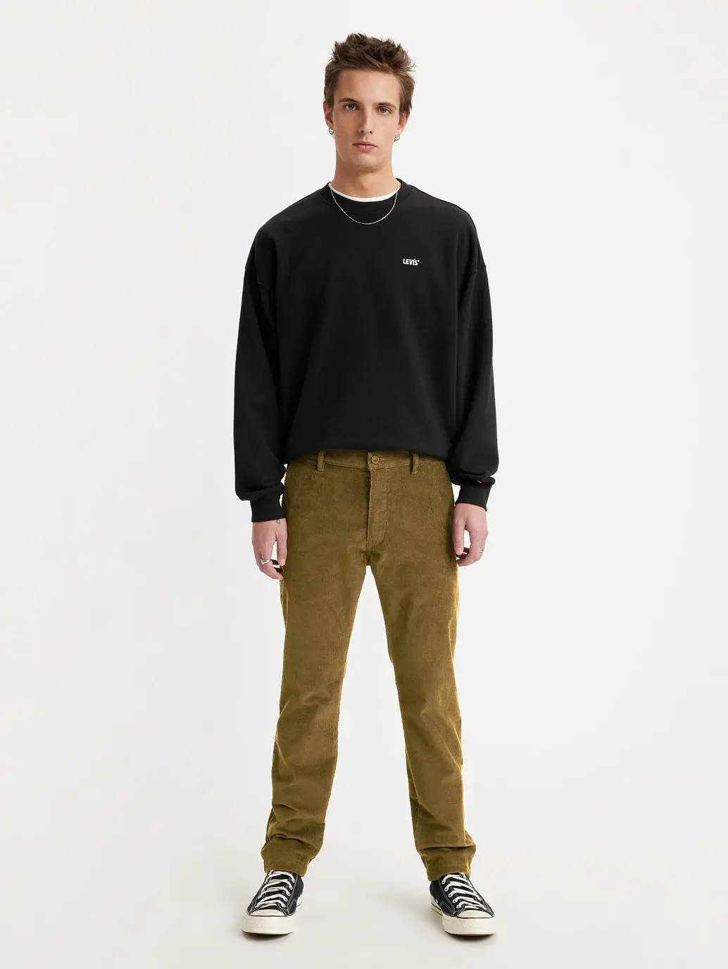 Men's Brown Slim Fit Chinos 1