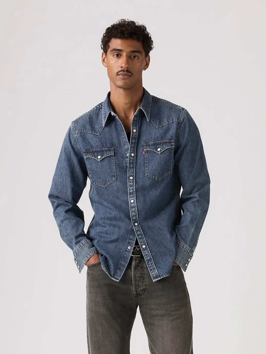 Men's Barstow Standard Fit Western Denim Shirt 2