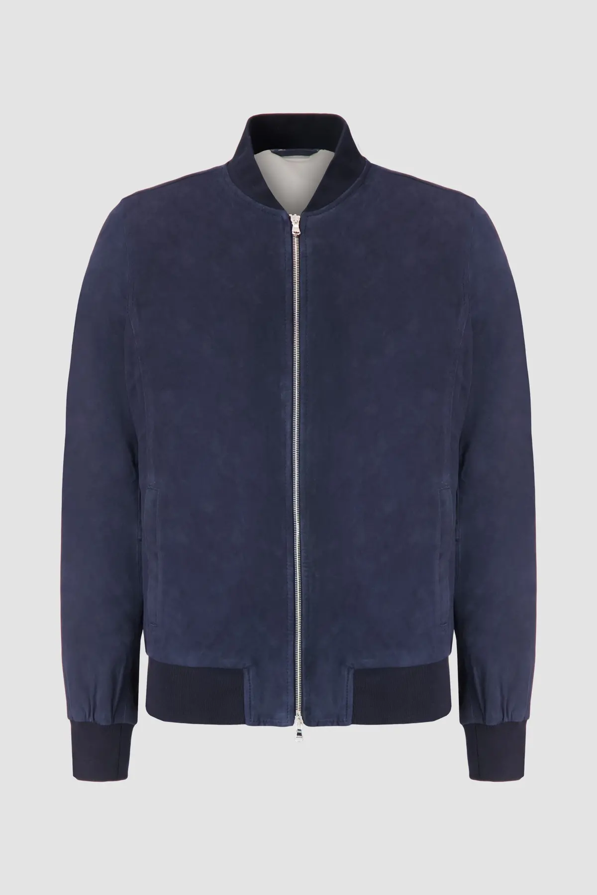Barba Napoli Navy Leather Jacket 1