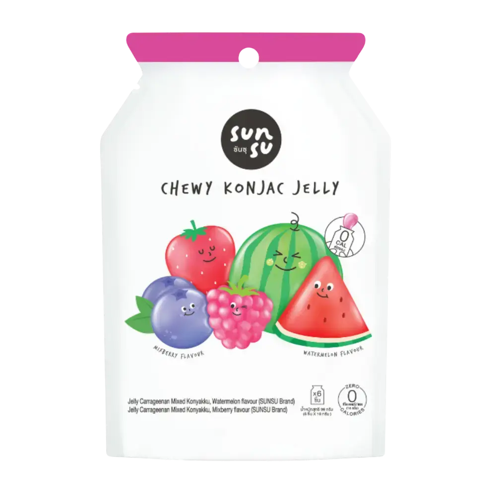 Sunsu Chewy Konjac Jelly Watermelon & Mixberry Flavour 96G 1