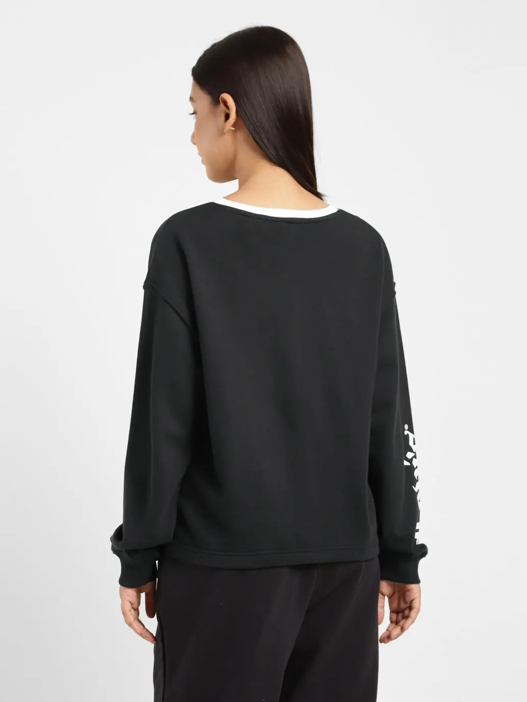 Women's Brand Logo Round Neck Sweatshirt 5