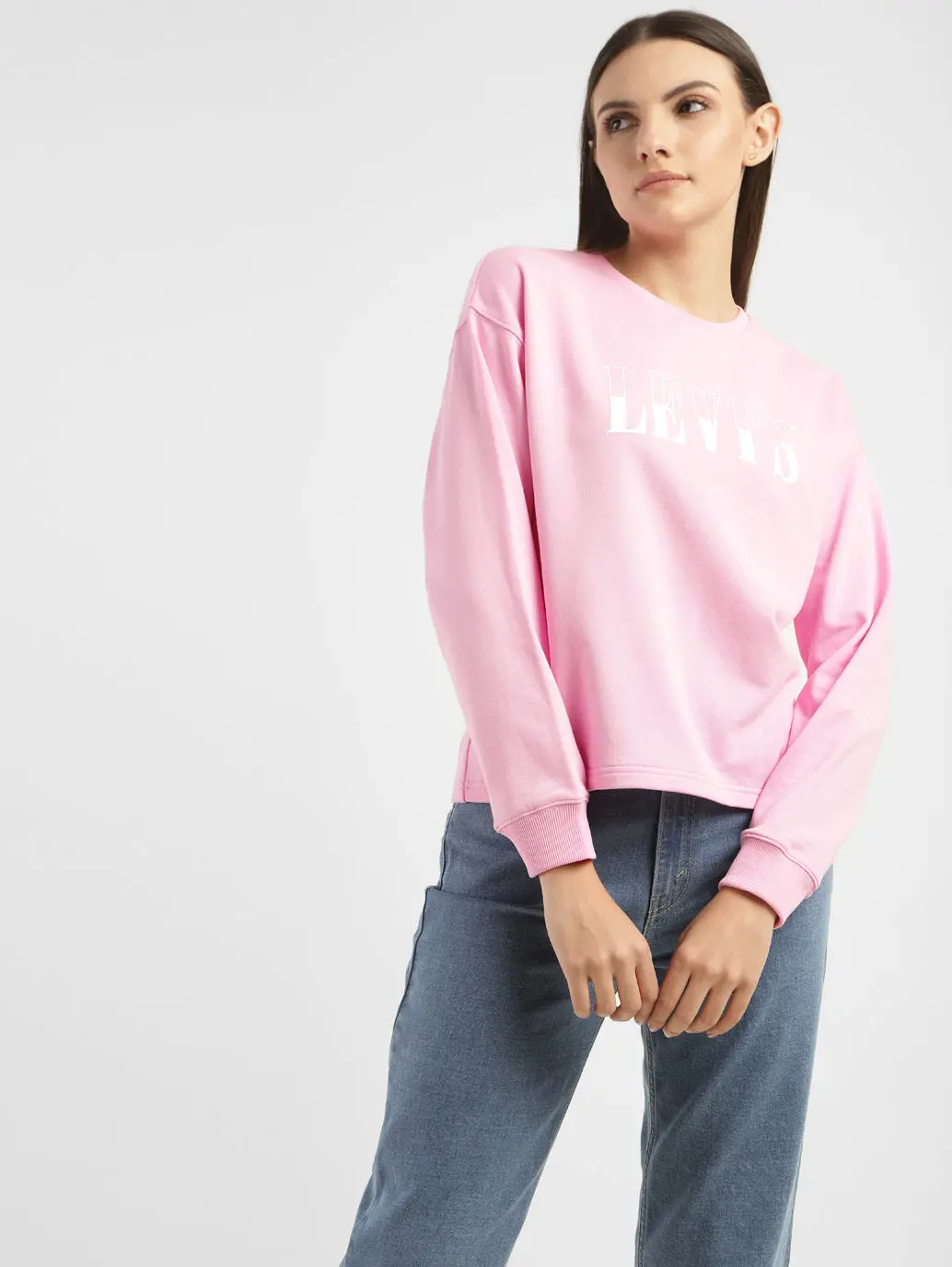 Women's Brand Logo Crew Neck Sweatshirt 2