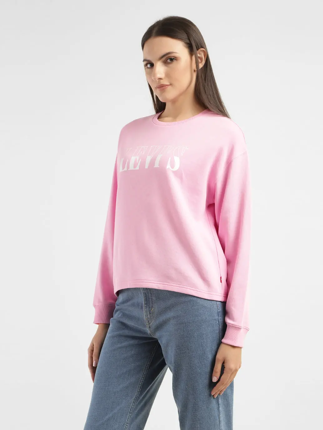 Women's Brand Logo Crew Neck Sweatshirt 4