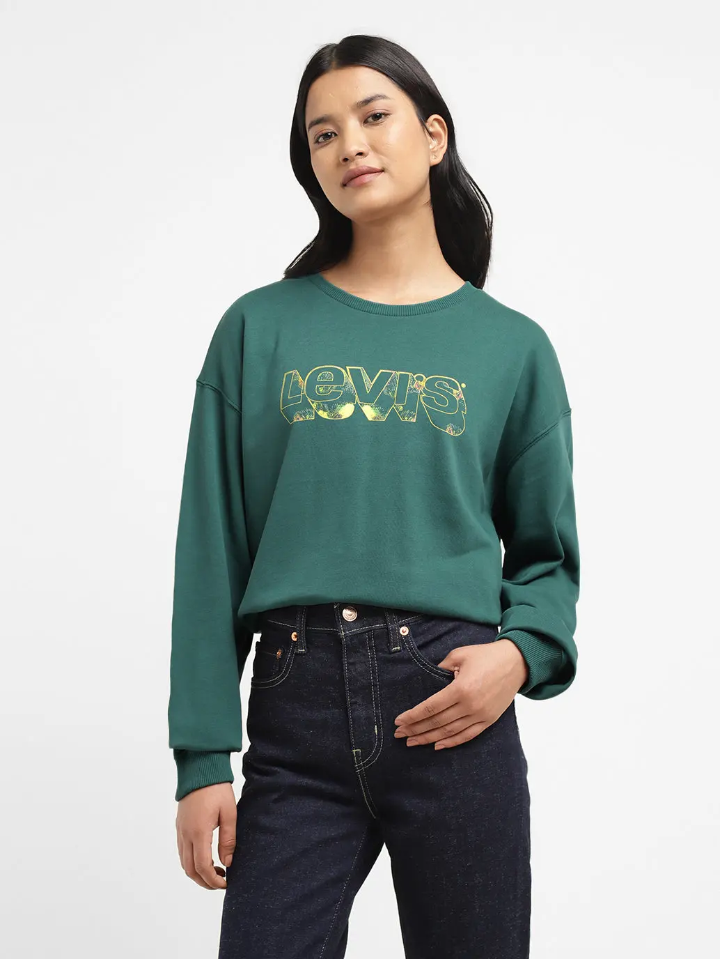 Womens Printed Crew Neck T-Shirt 1