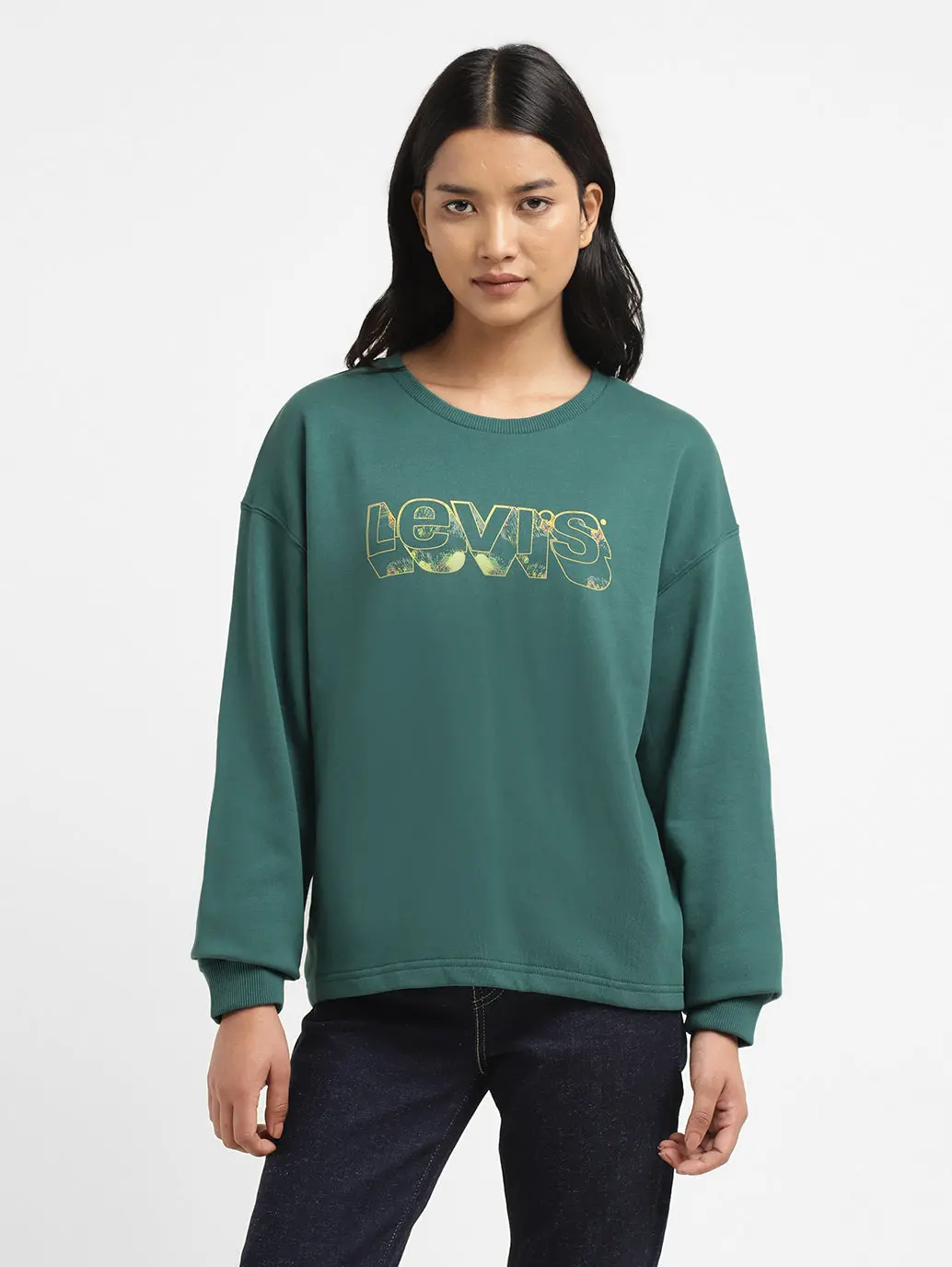 Womens Printed Crew Neck T-Shirt 1