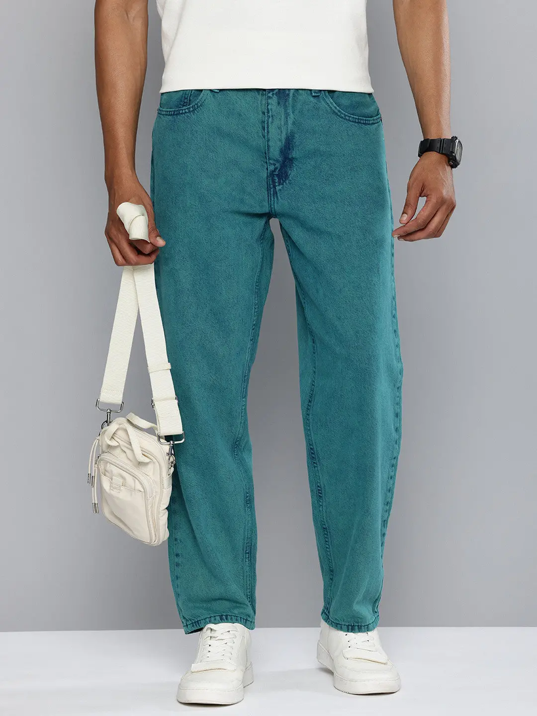 Men's 550'92 Green Loose Fit Mid Rise Jeans 1