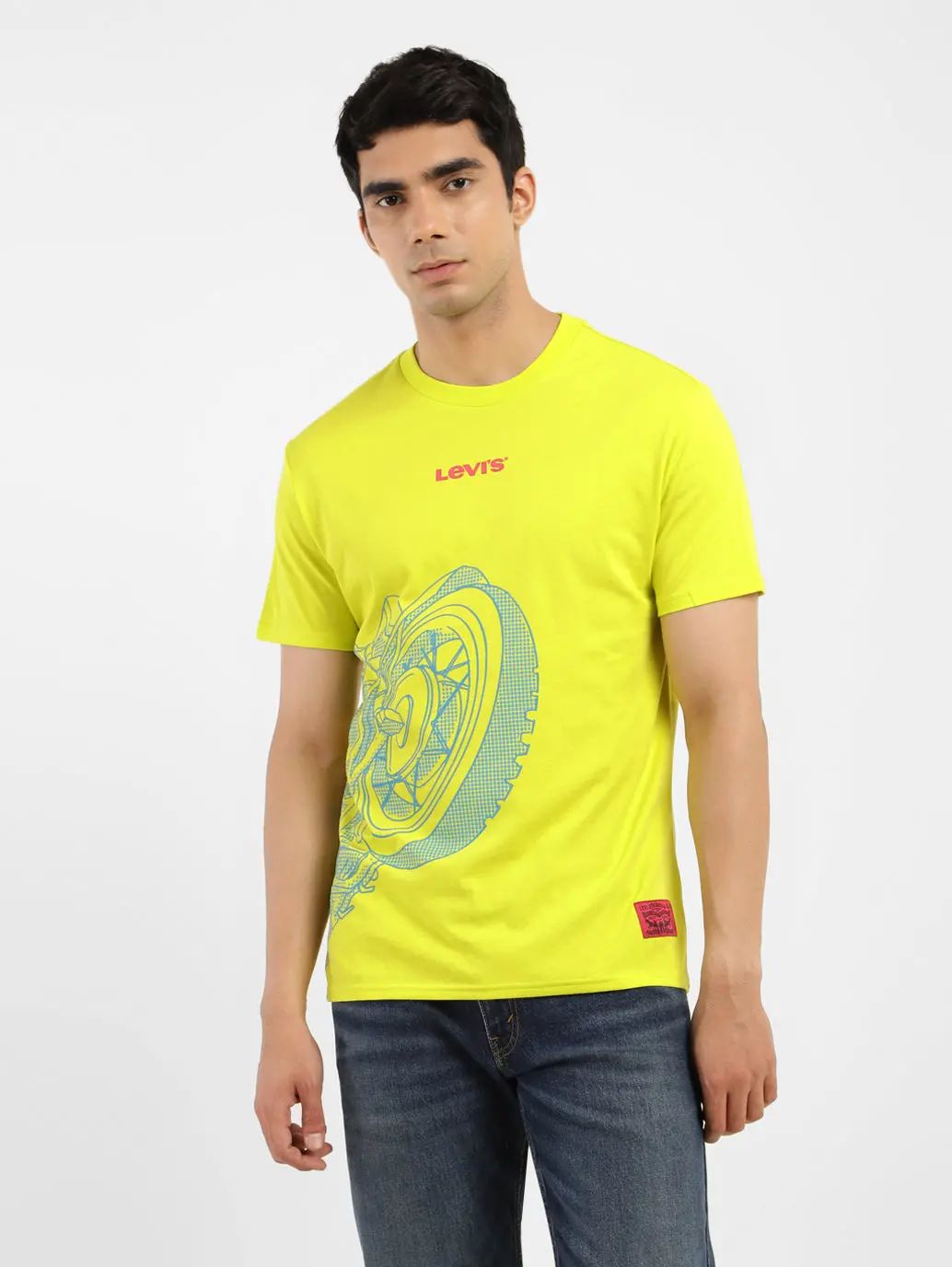 Men's Graphic Print Slim Fit T-Shirt Green 1