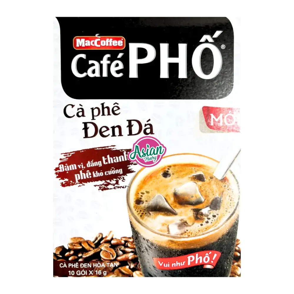 Maccoffee 2 In 1 Instant Coffee "Pho" Ca Phe Den Da 10 Sachets 160G 1