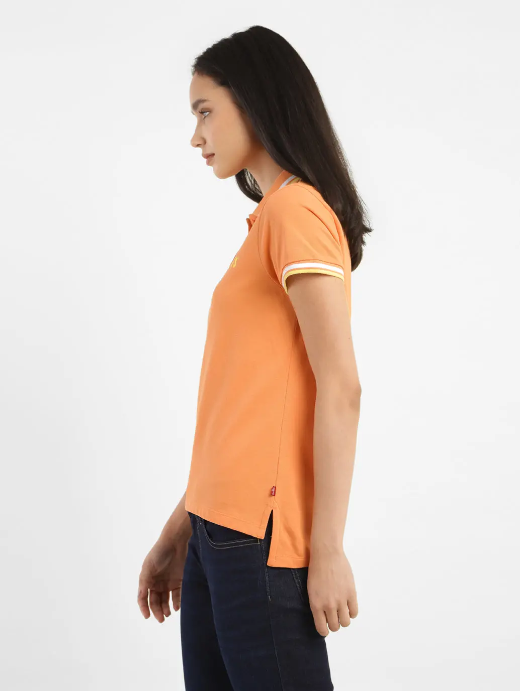 Women's Solid Polo T-Shirt 4