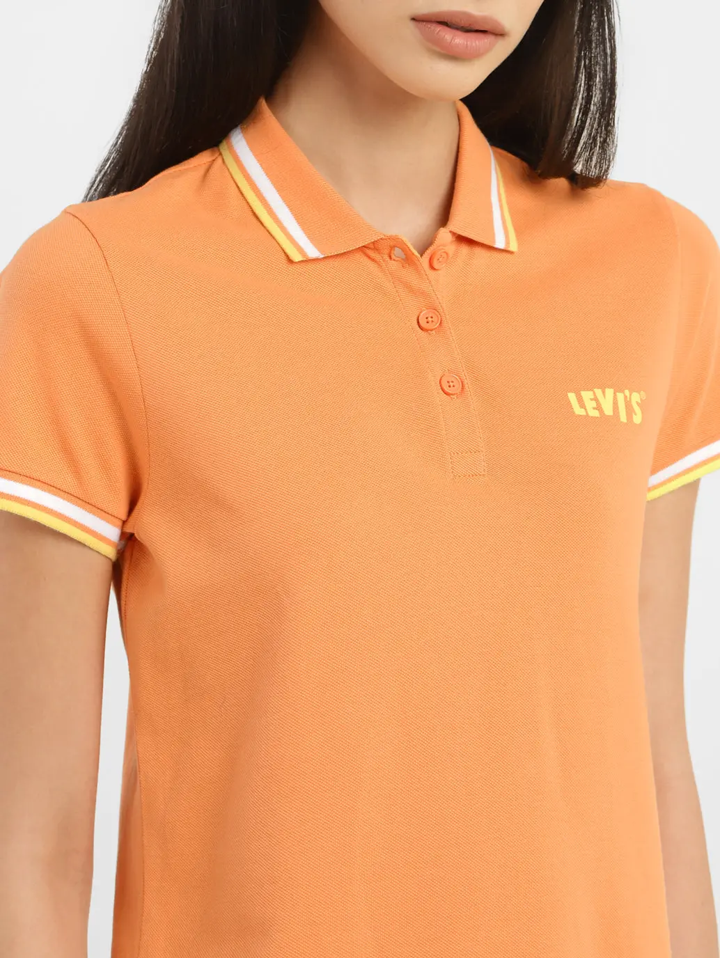 Women's Solid Polo T-Shirt 5
