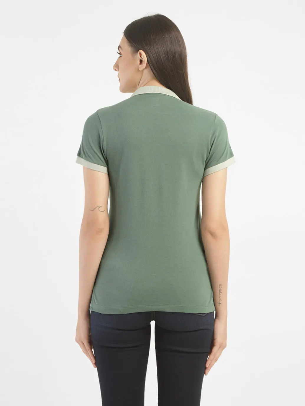 Women's Solid Polo T Shirt 3