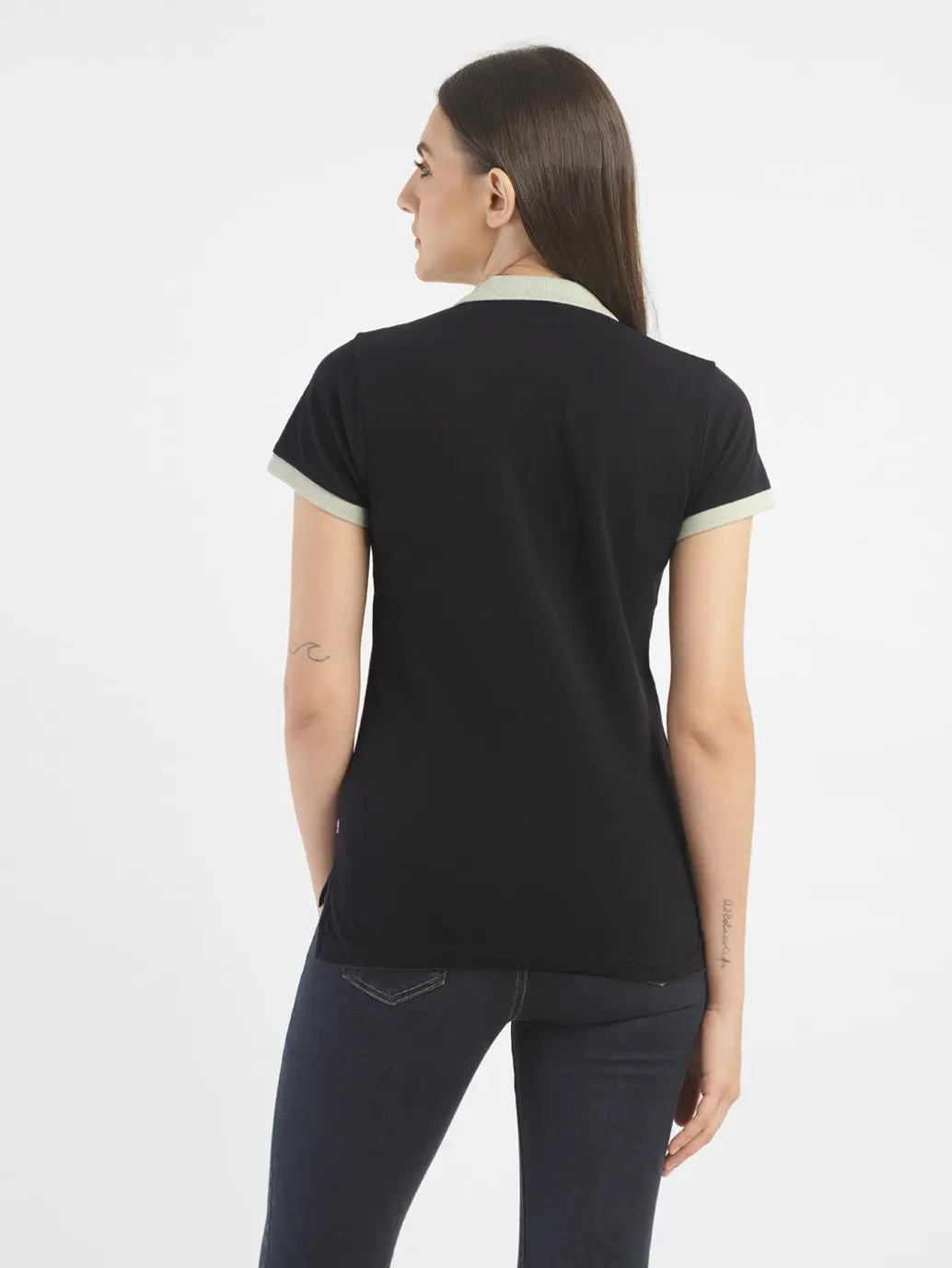 Women's Solid Polo T Shirt 3