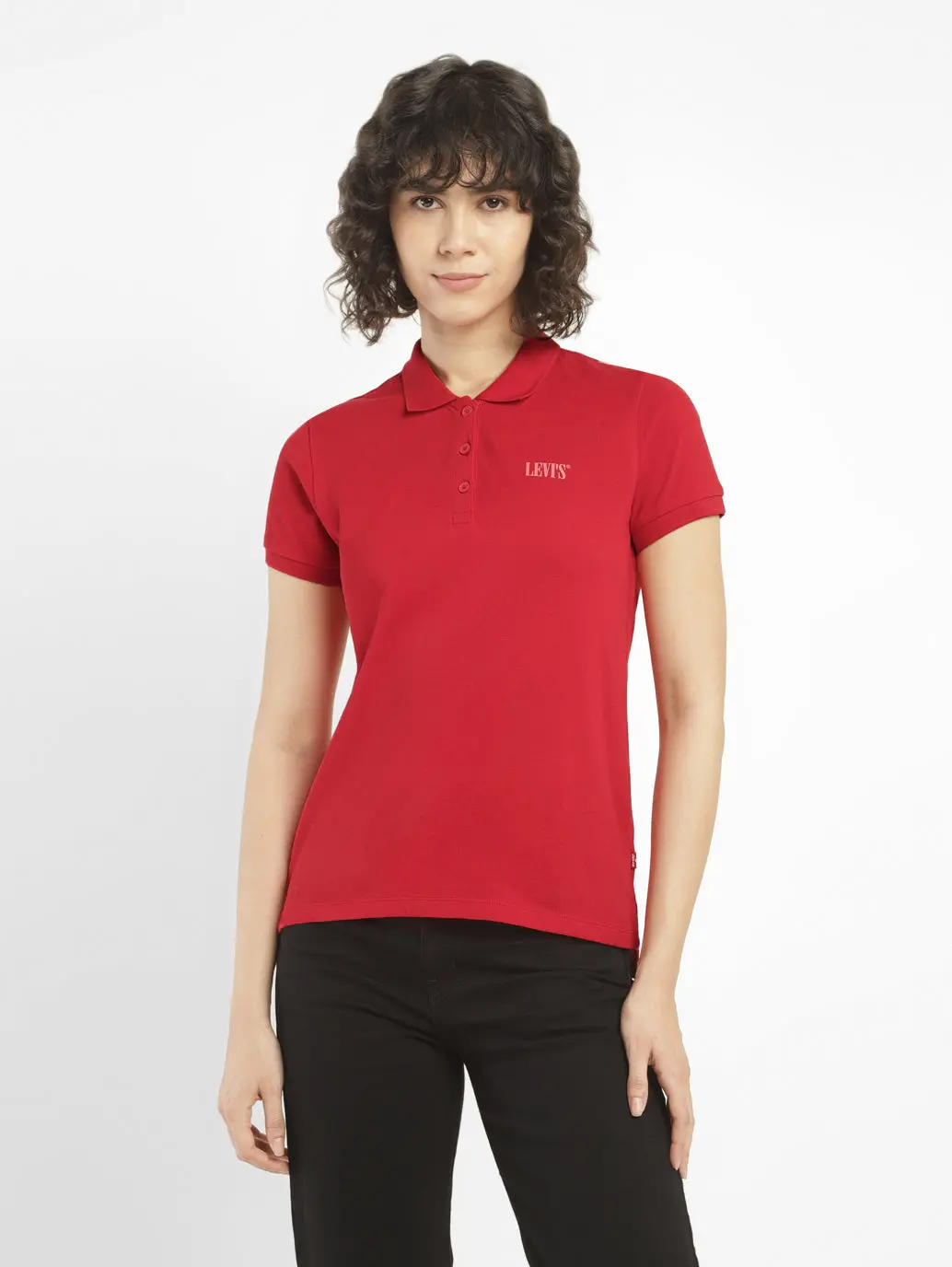 Women's Solid Polo T-Shirt 1
