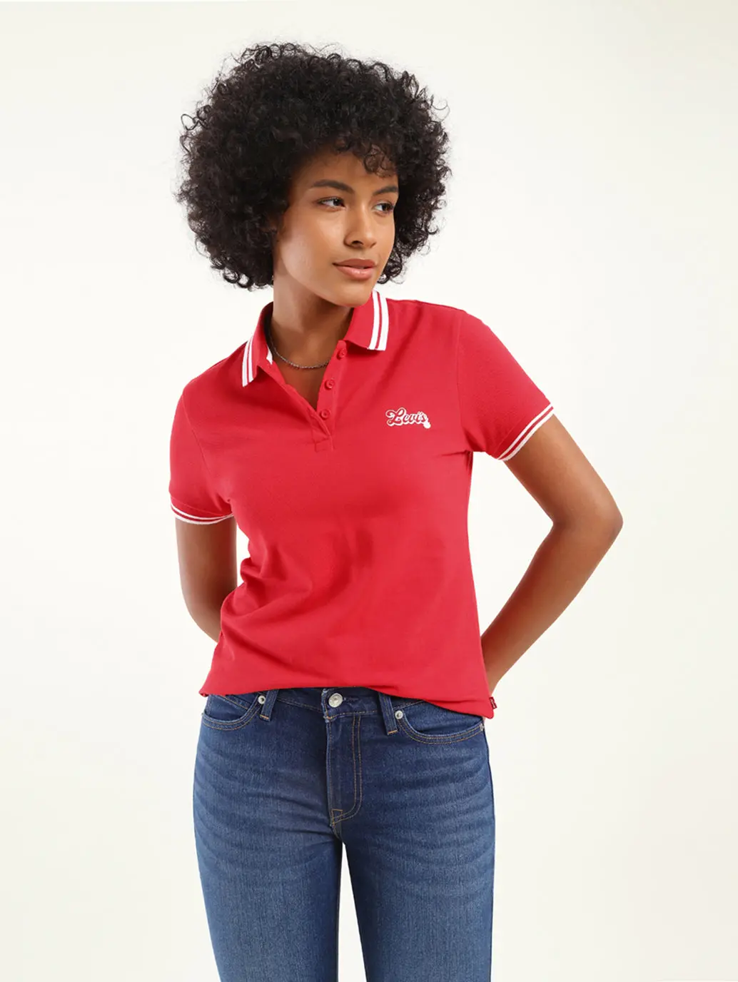 Women's Solid Polo T-Shirt 1