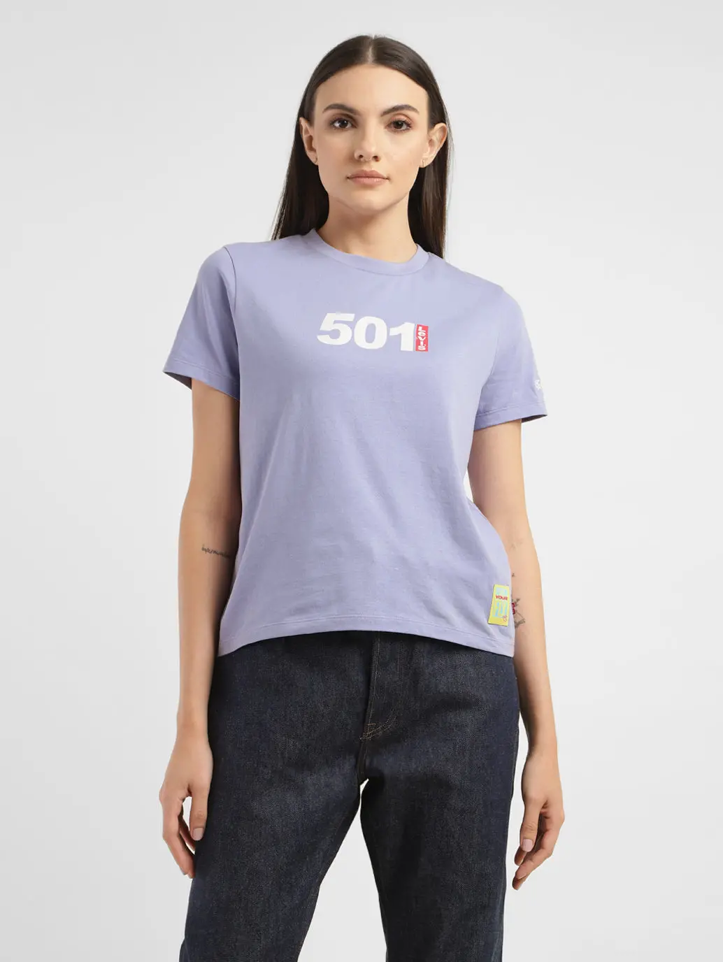 Women's Typography Crew Neck T-Shirt 1