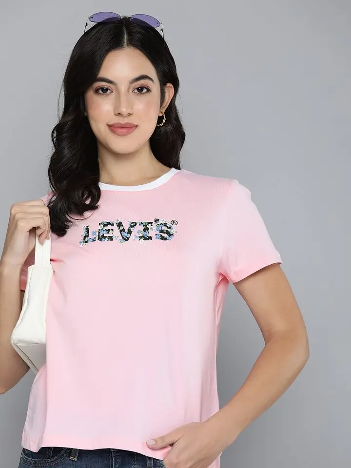 Women's Brand Logo Regular Fit T-Shirt 4