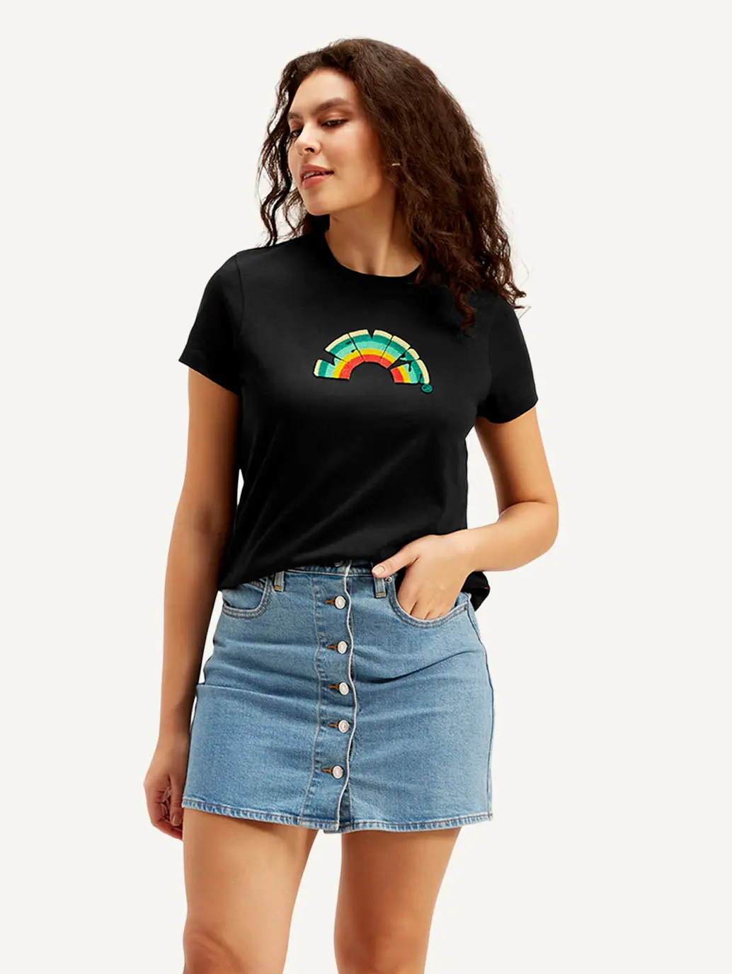 Women's Graphic Print Crew Neck T-Shirt 1