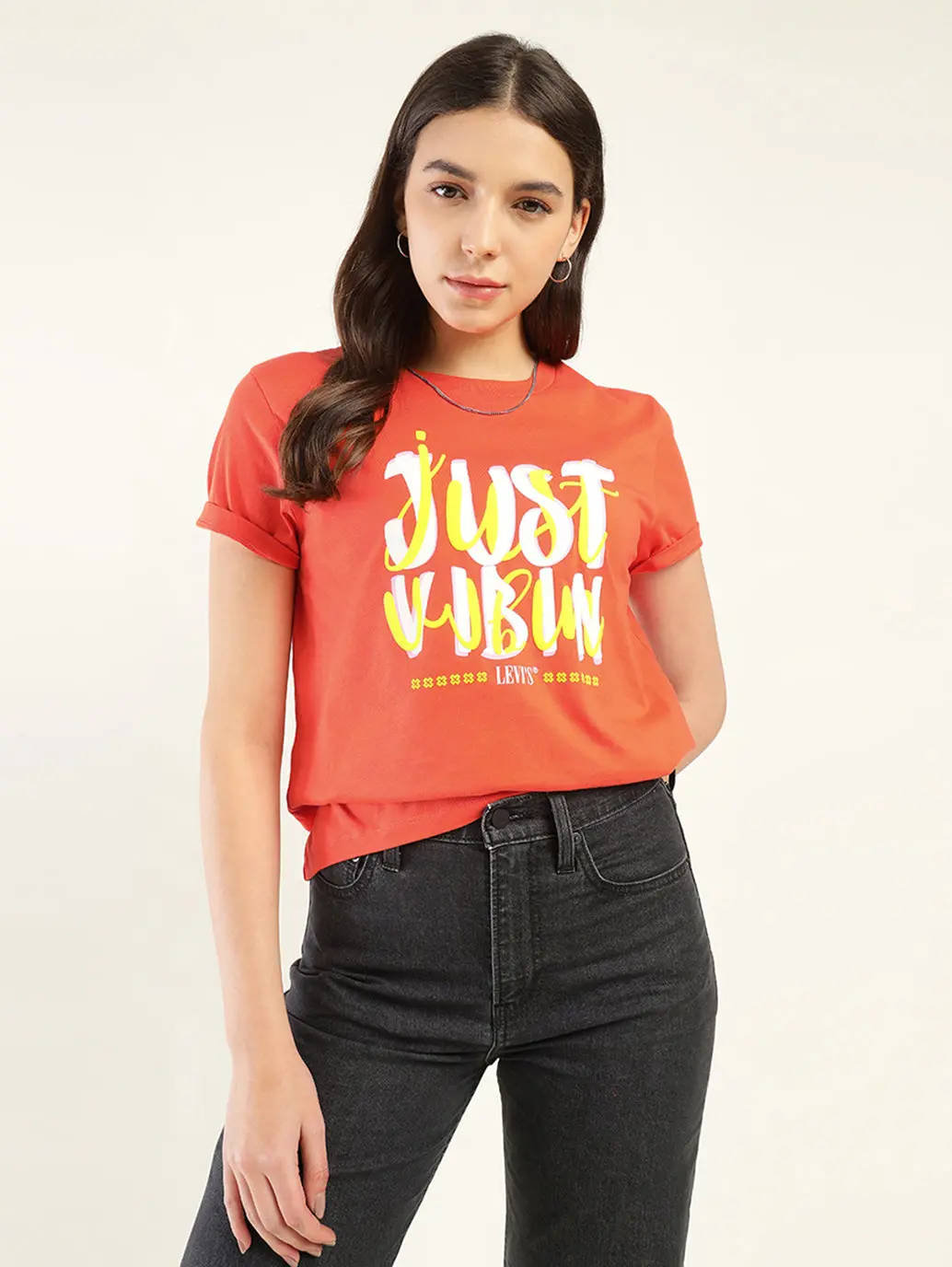 Women's Typography Print Relaxed Fit T-Shirt 1