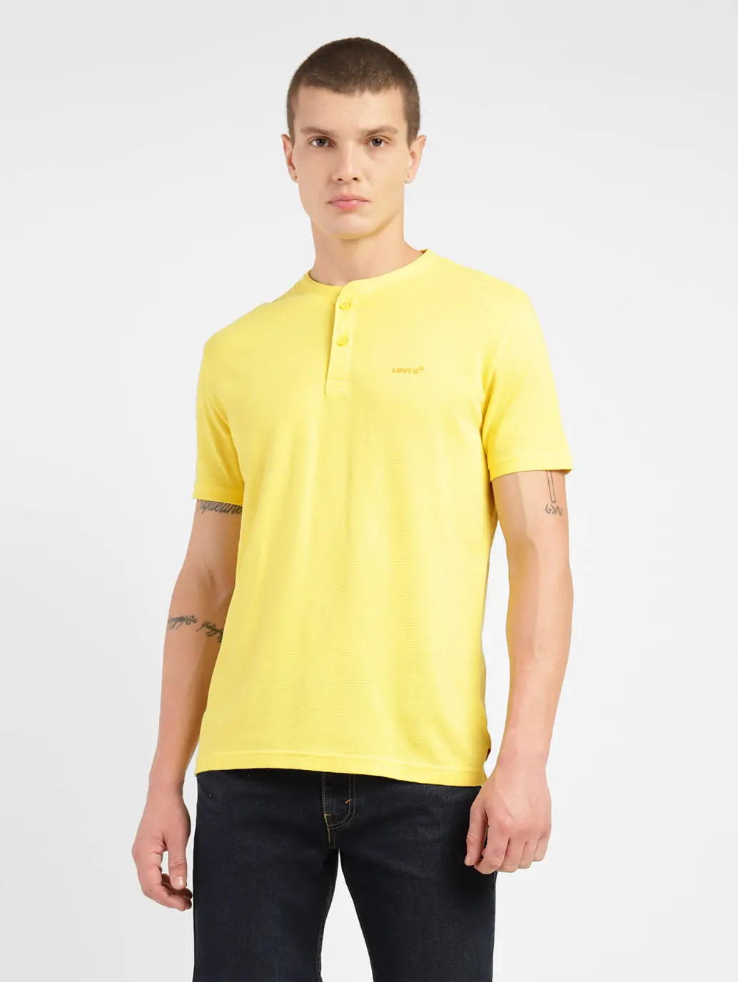 Men's Solid Henley T-Shirt 1