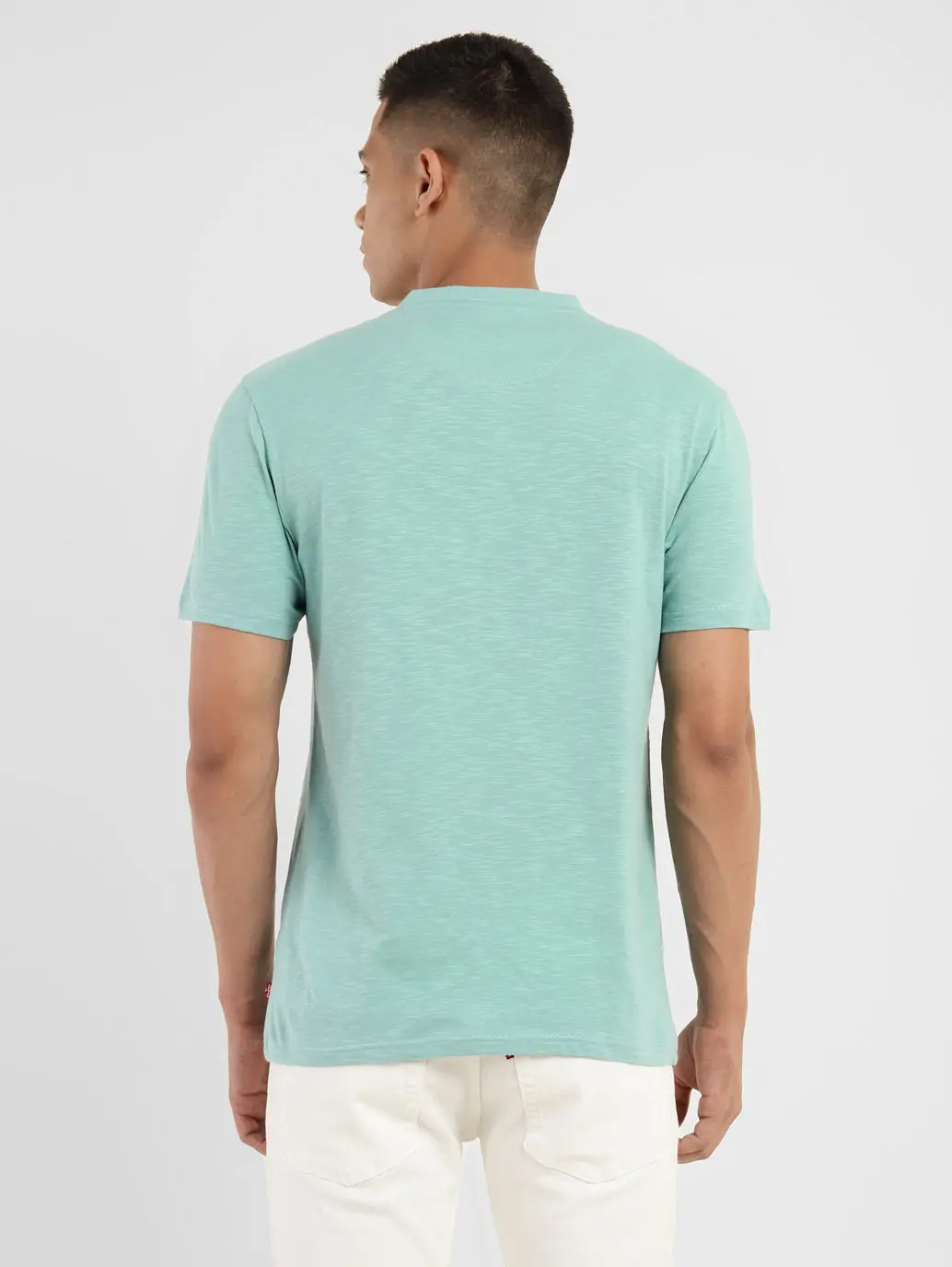 Men's Solid Henley Neck T-Shirt 3