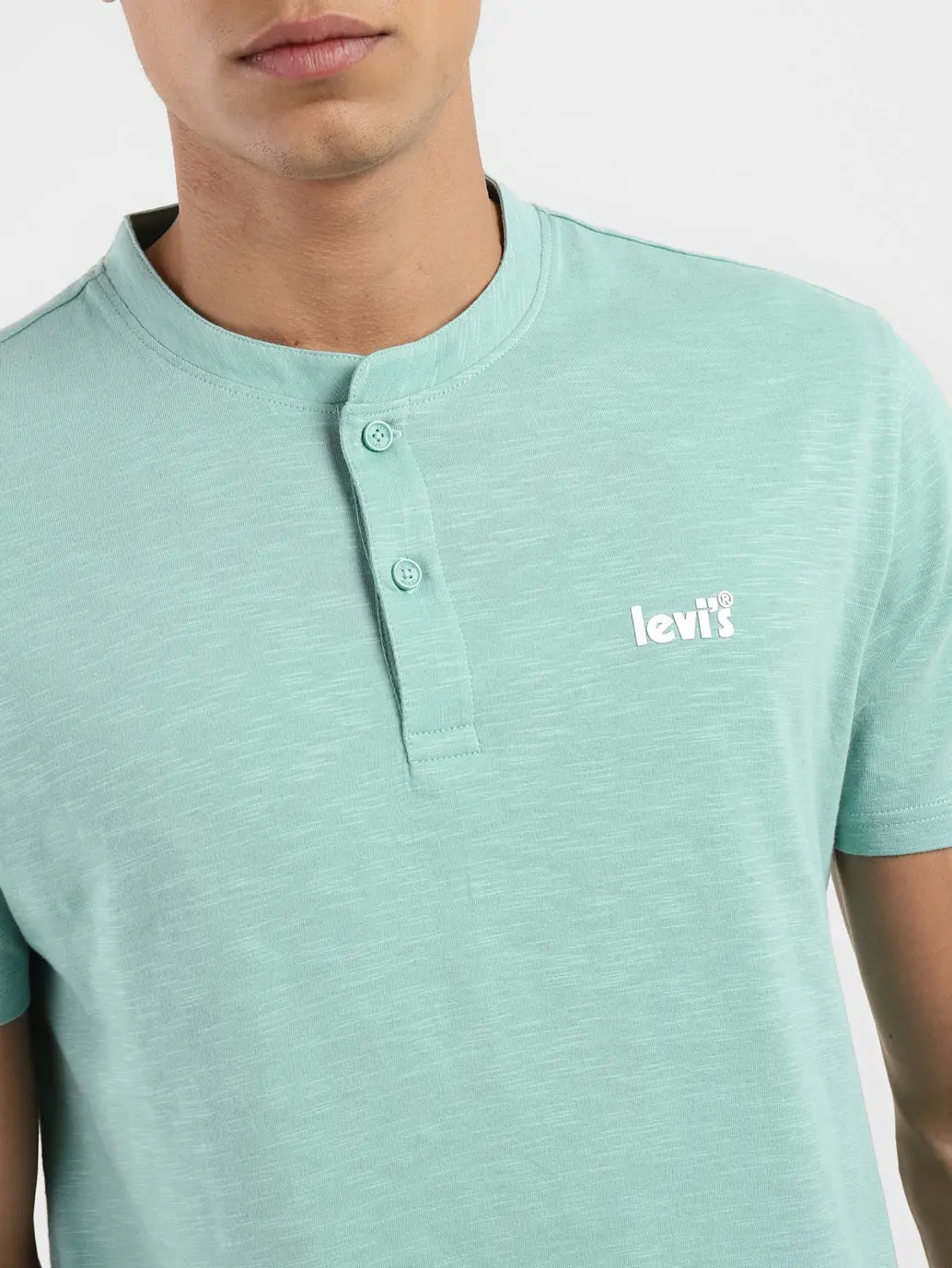Men's Solid Henley Neck T-Shirt 5