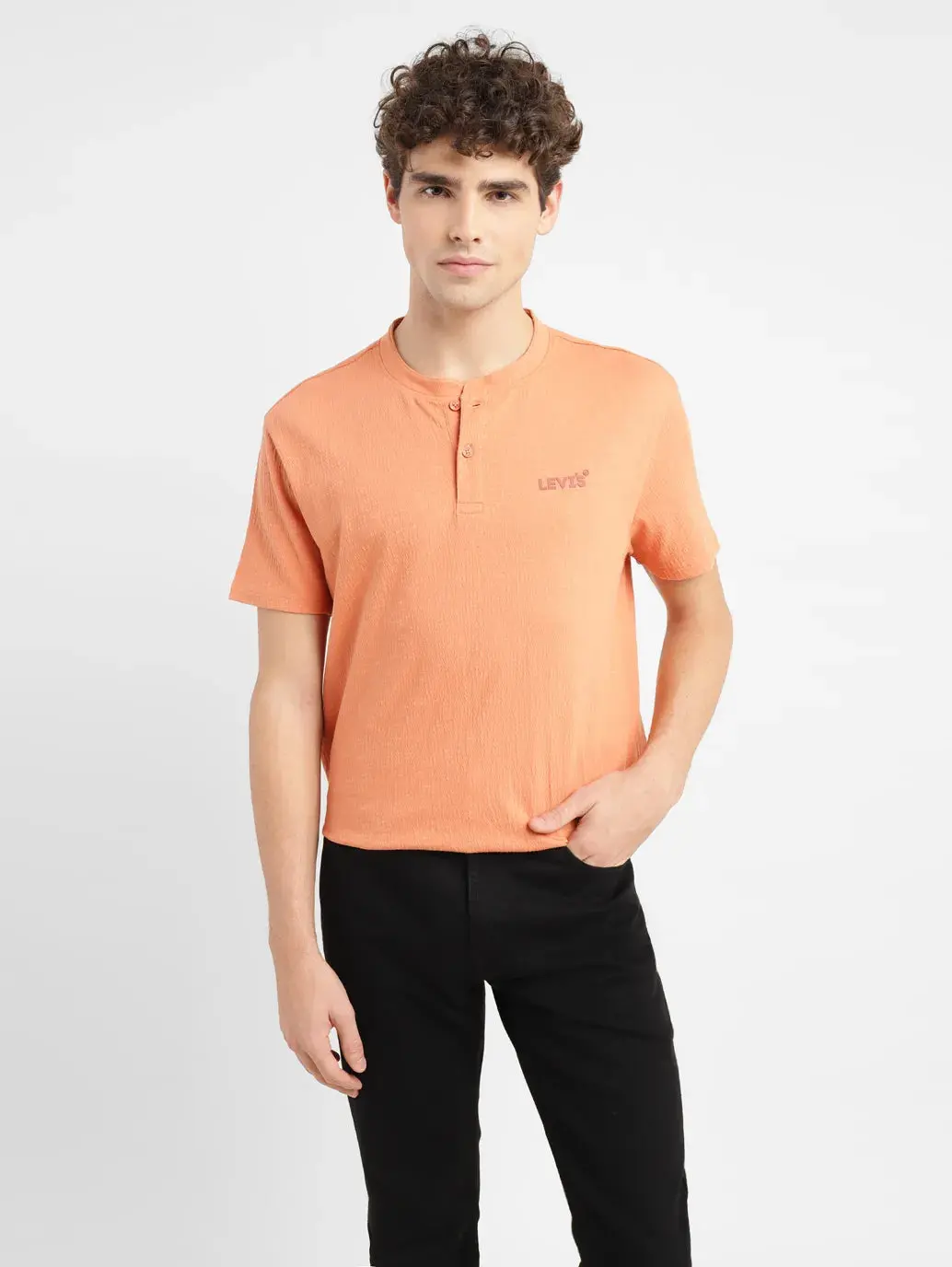 Men's Textured Slim Fit T-Shirt 1