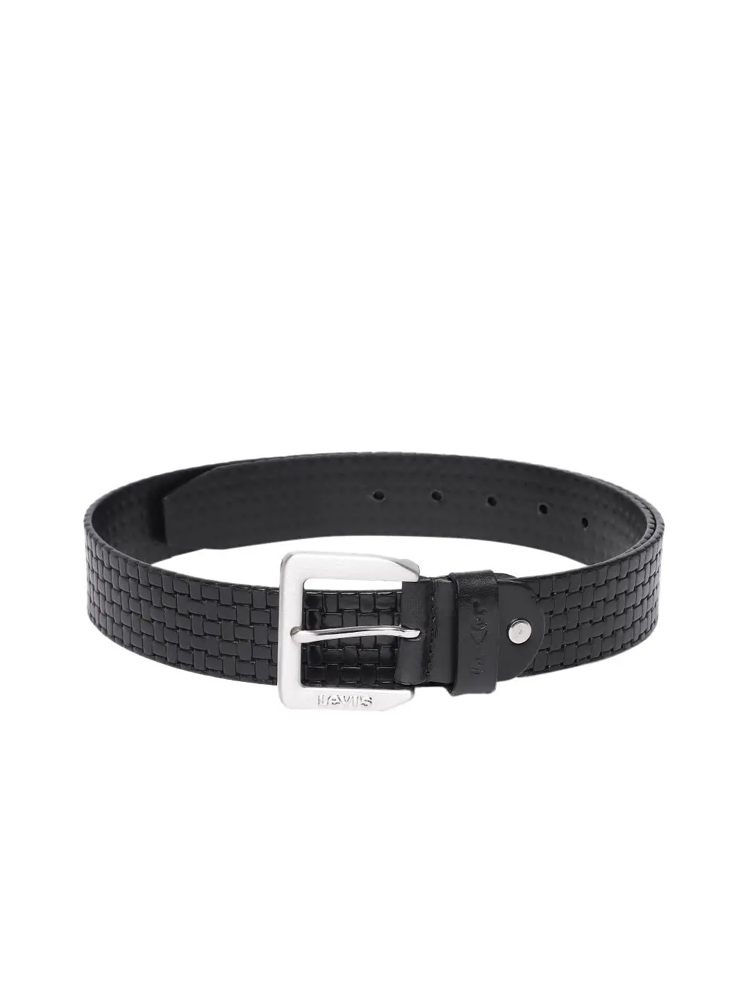 Men's Black Textured Belt 2