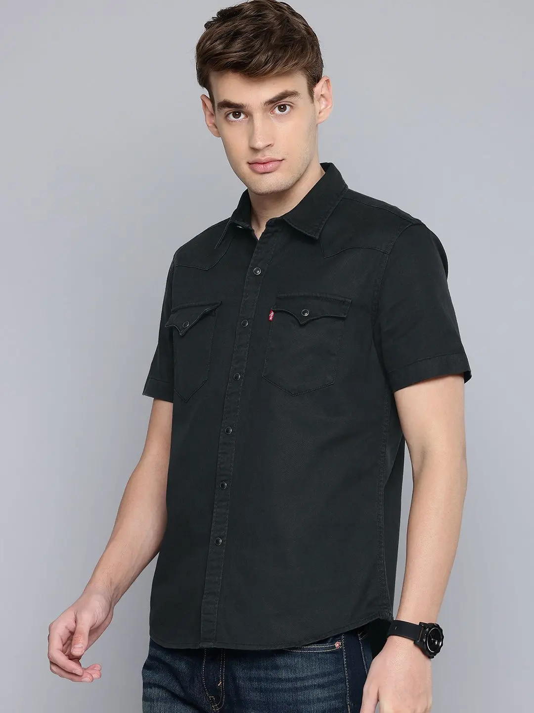 Men's Solid Slim Fit Shirt 1