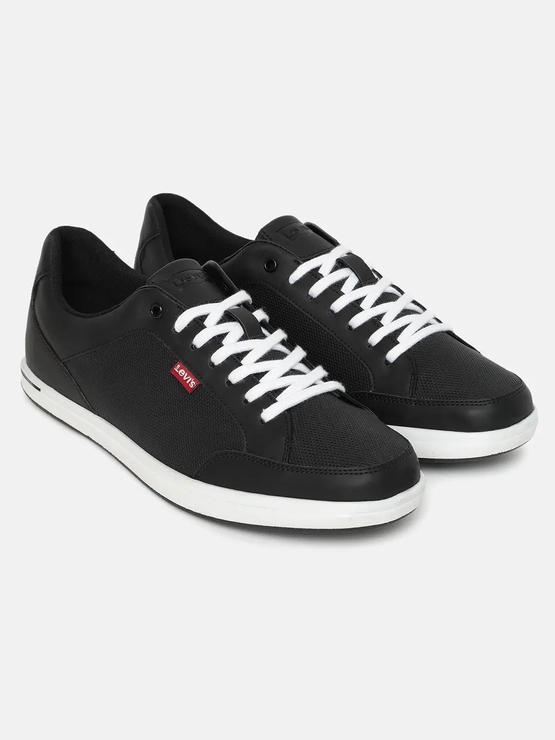 Men's Black Solid Shoes 1
