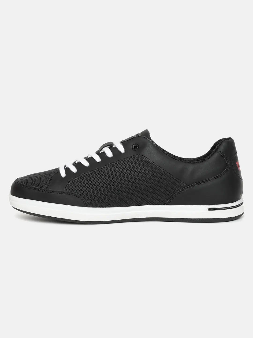 Men's Black Solid Shoes 3