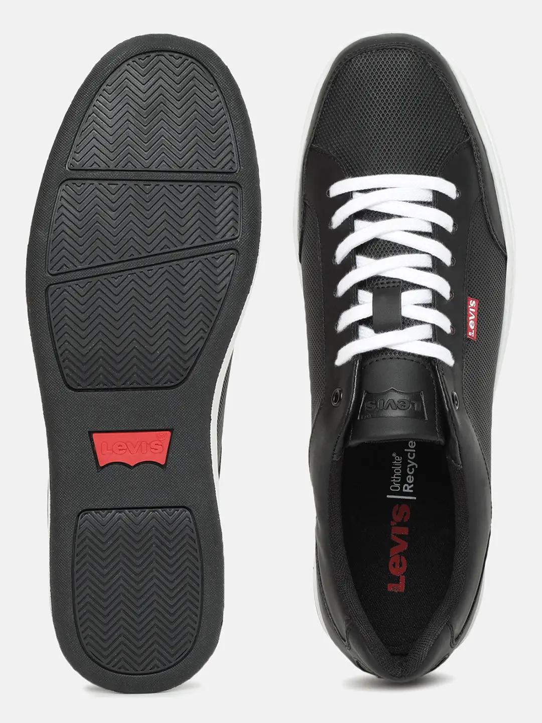 Men's Black Solid Shoes 5